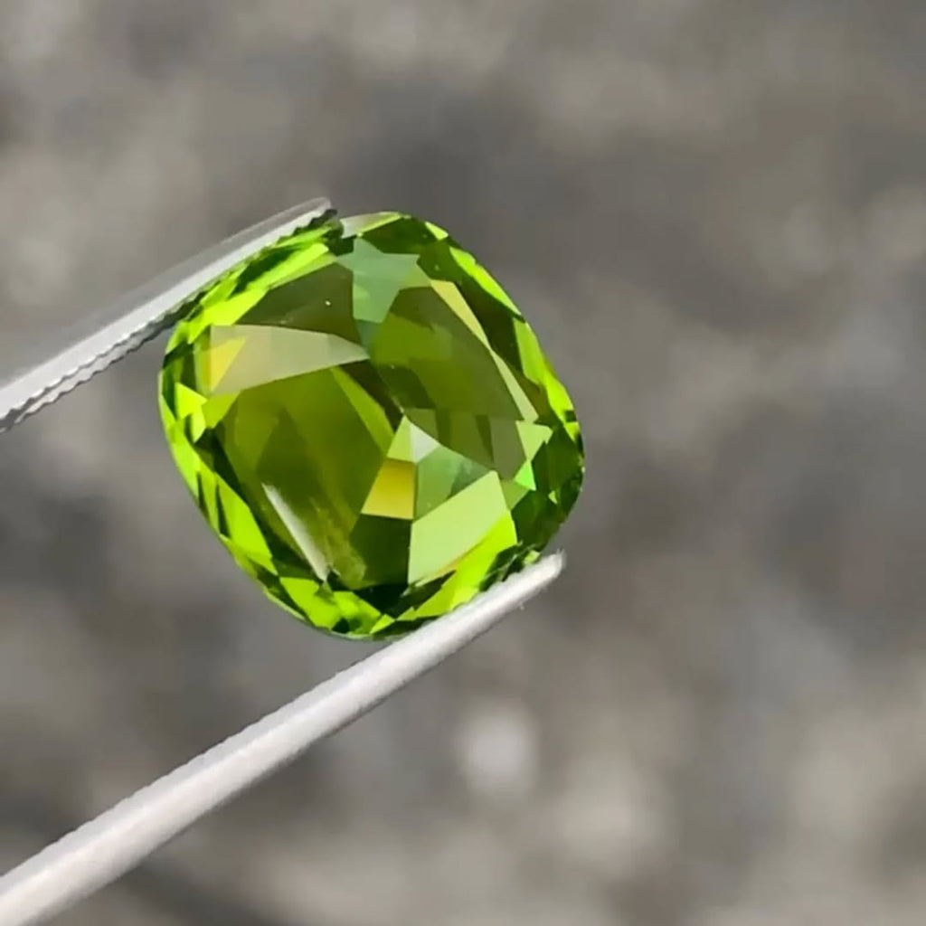 Green Peridot Faceted
