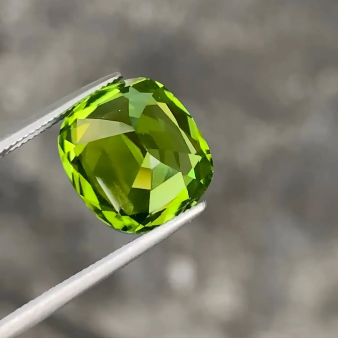 Green Peridot Faceted