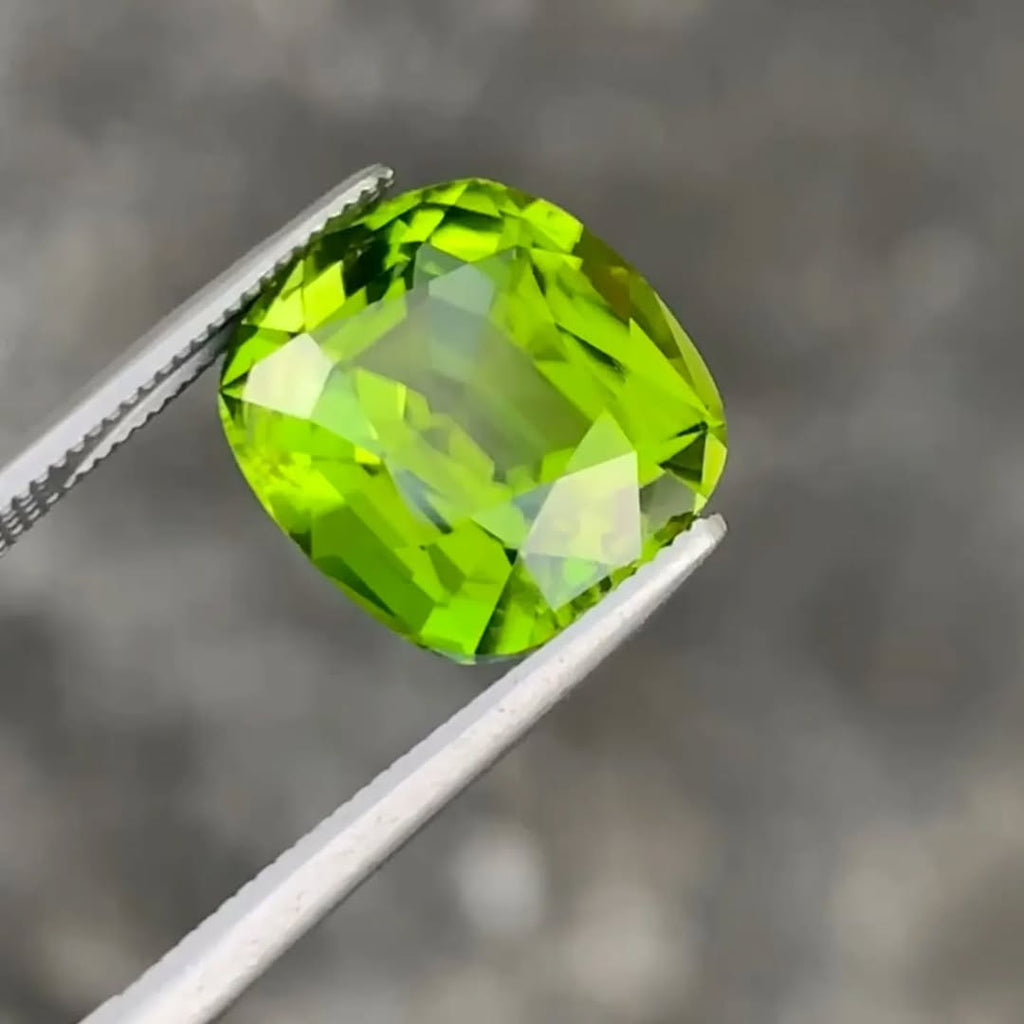 Green Peridot Faceted
