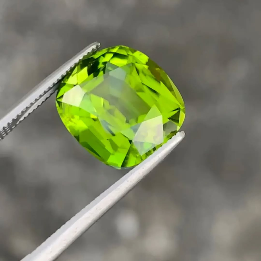 Green Peridot Faceted