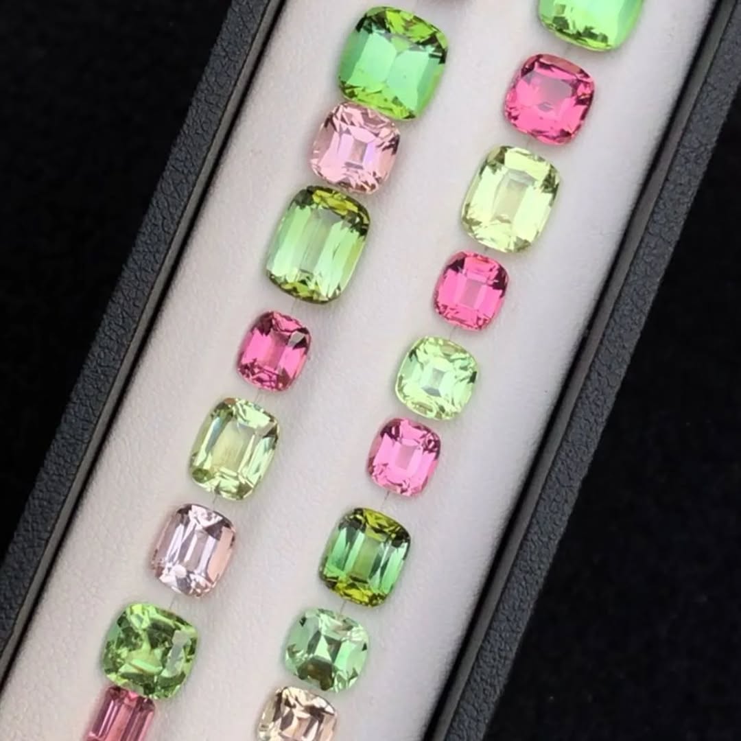 Natural tourmaline faceted