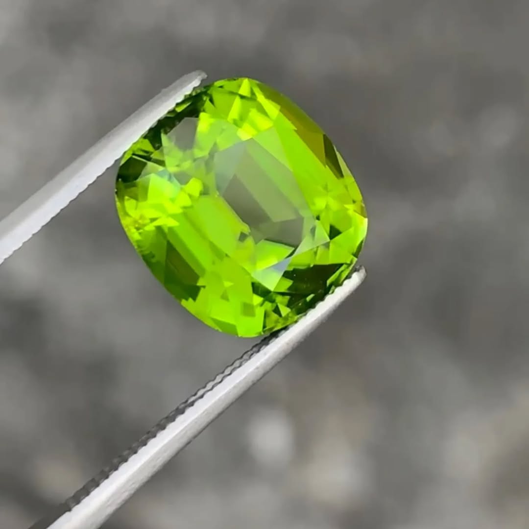 Green Peridot Faceted