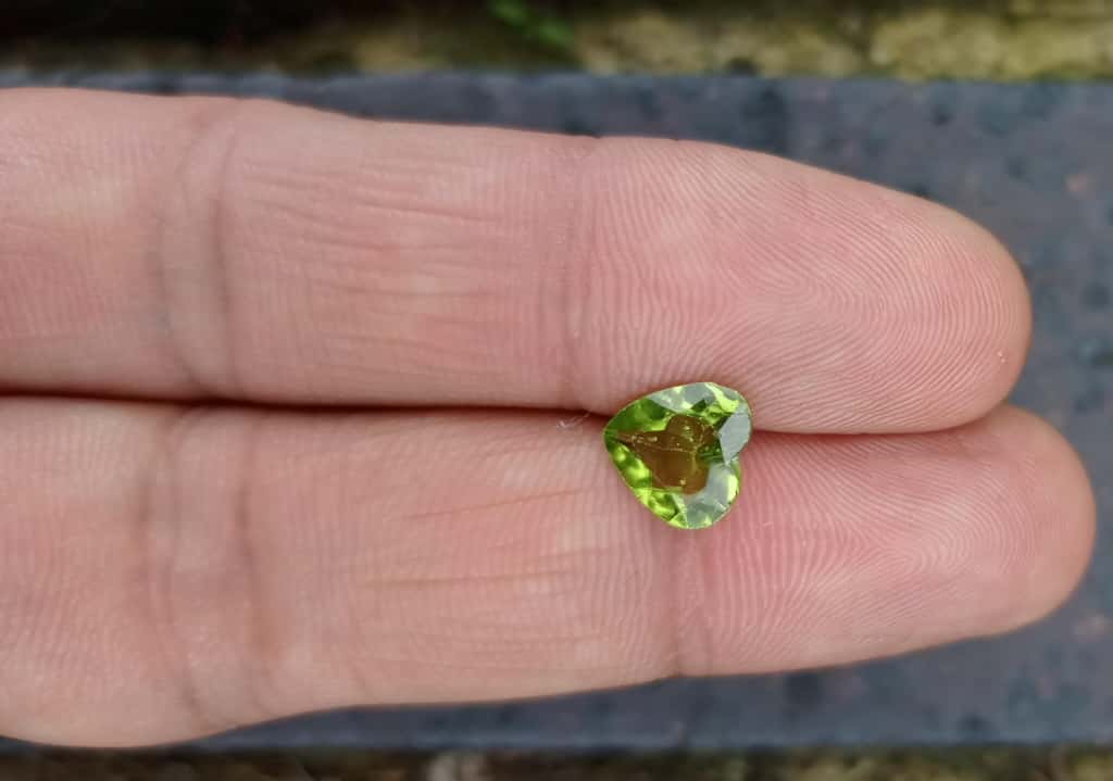 Heart Shaped peridot
